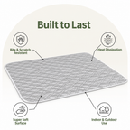 DogBedHouse Bite & Scratch-Resistant Super-Soft Cooling Pet Mat (Indoor/Outdoor)
