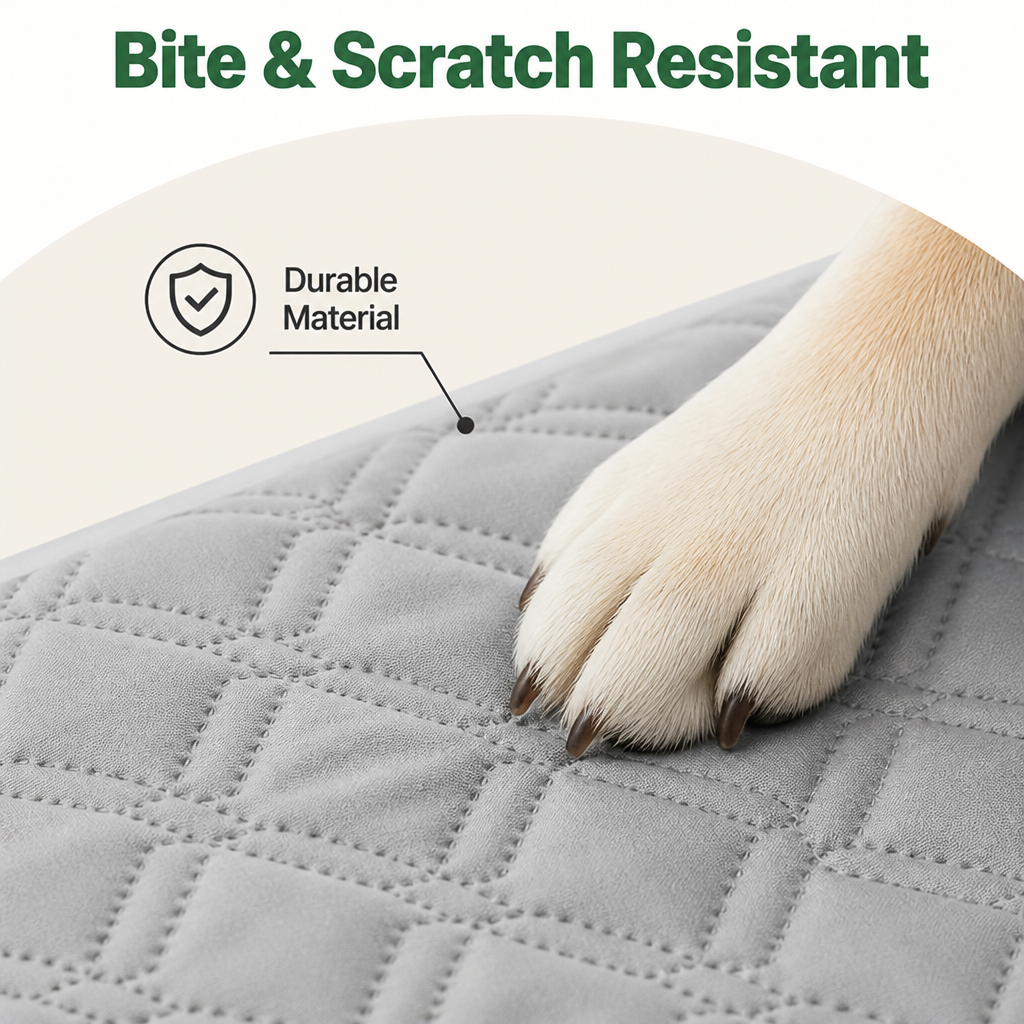 DogBedHouse Bite & Scratch-Resistant Super-Soft Cooling Pet Mat (Indoor/Outdoor)