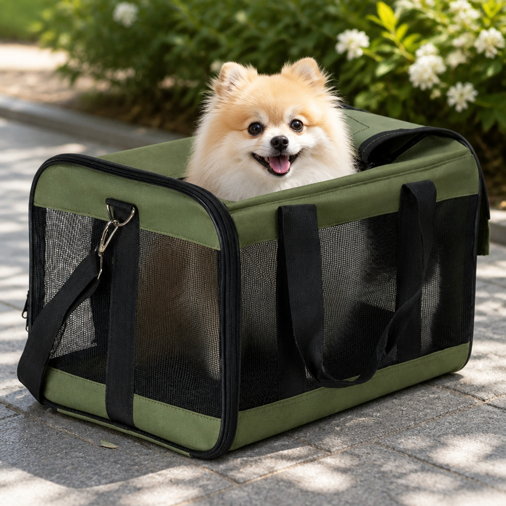 DogBedHouse Breathable & Foldable Pet Carrier (Airline-Approved)