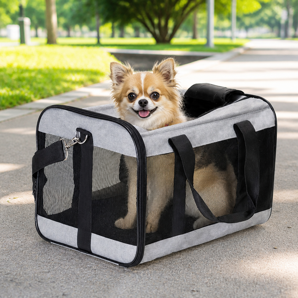 DogBedHouse Breathable & Foldable Pet Carrier (Airline-Approved)