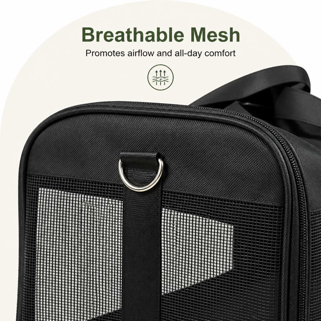 DogBedHouse Breathable & Foldable Pet Carrier (Airline-Approved)
