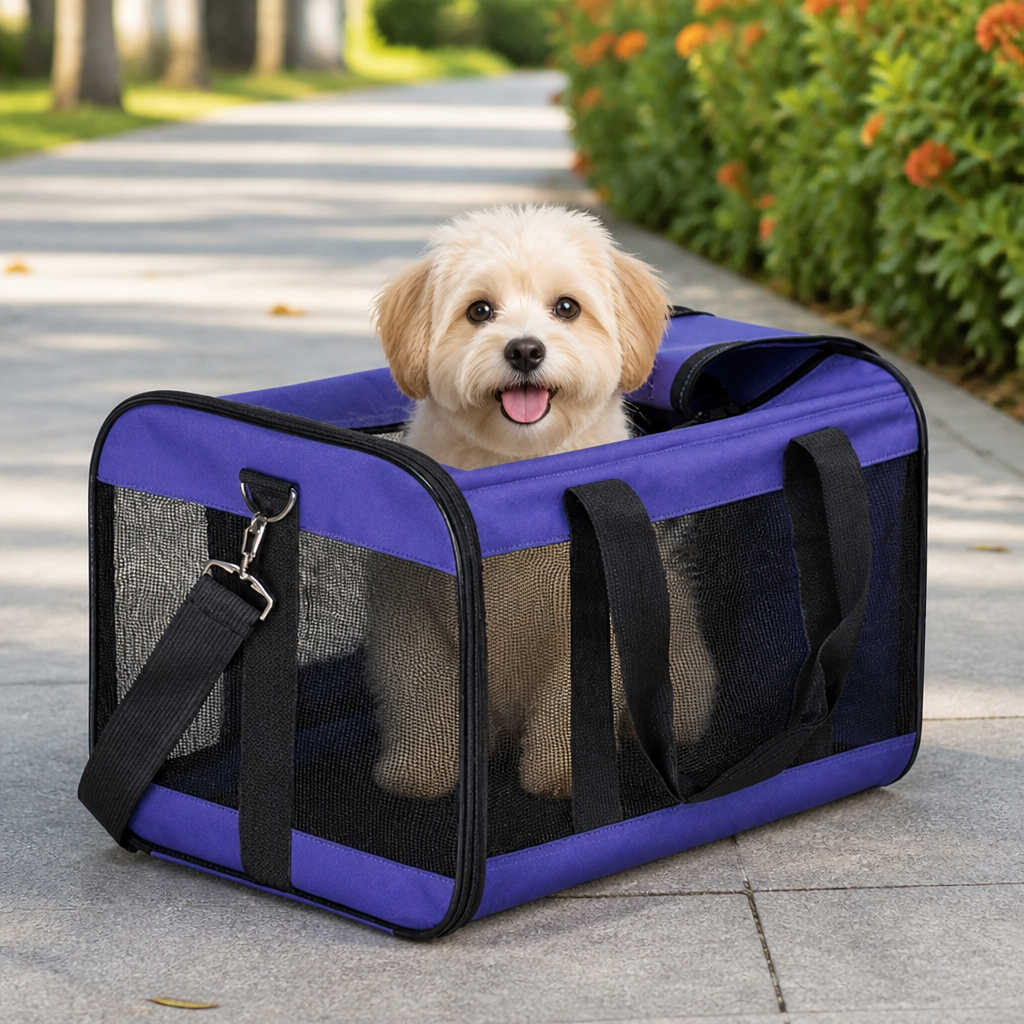 DogBedHouse Breathable & Foldable Pet Carrier (Airline-Approved)