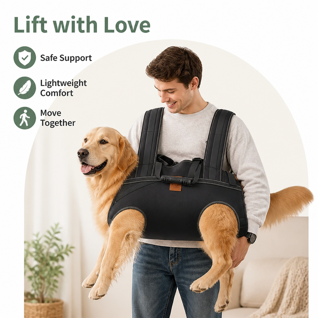 DogBedHouse Breathable Full-Body Support Sling Carrier (For Large Dogs)