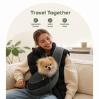 DogBedHouse Breathable Mesh & Adjustable Cross-Body Travel Carrier