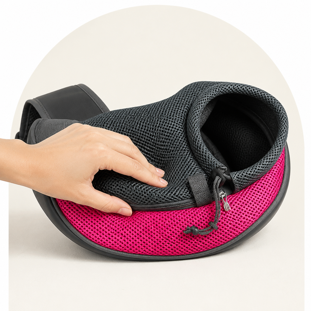 DogBedHouse Breathable Mesh & Adjustable Crossbody Dog Sling Carrier