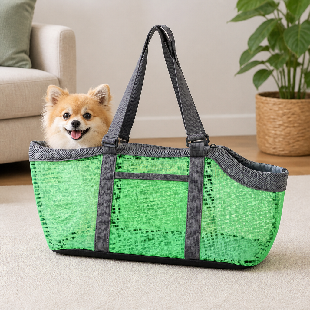 DogBedHouse Breathable Mesh & Adjustable Strap Travel Carrier