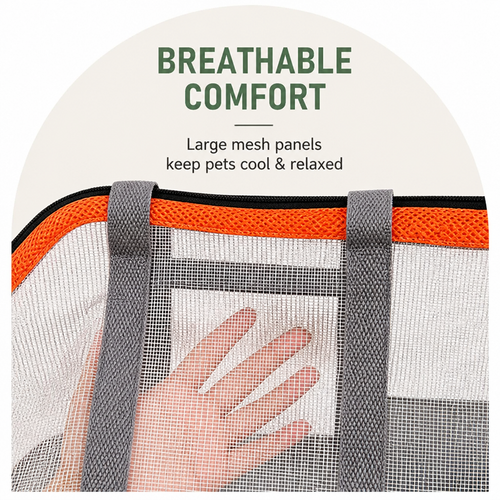 DogBedHouse Breathable Mesh & Adjustable Strap Travel Carrier