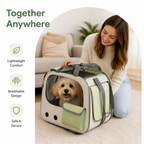 DogBedHouse Breathable Mesh & Bubble Window Travel Carrier