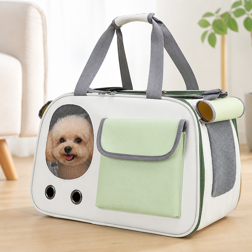 DogBedHouse Breathable Mesh & Bubble Window Travel Carrier