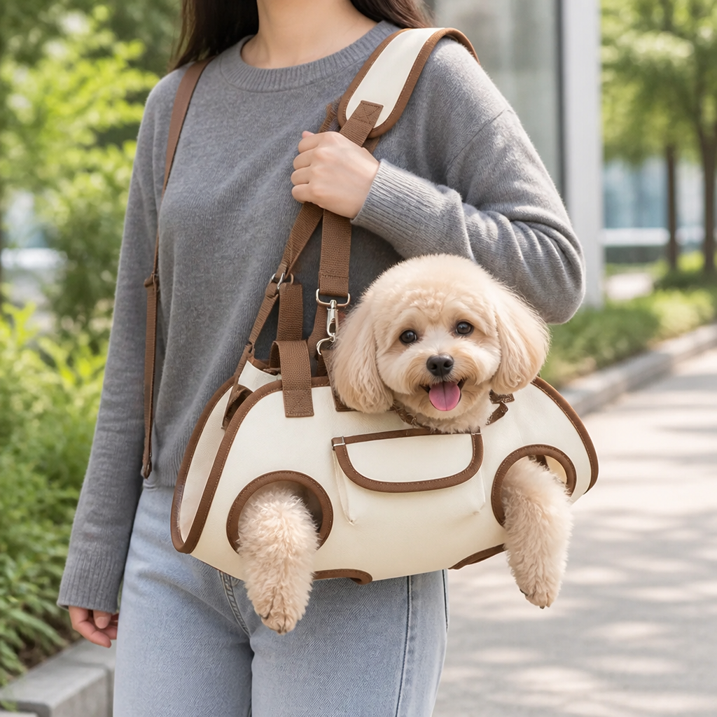 DogBedHouse Breathable Mesh & Dual-Carry Dog Carrier (Wipe-Clean)