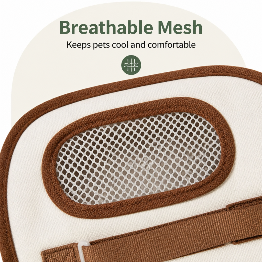 DogBedHouse Breathable Mesh & Dual-Carry Dog Carrier (Wipe-Clean)