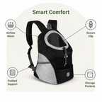 DogBedHouse Breathable Mesh & Ergonomic Padded Dog Carrier Backpack (Removable Base)
