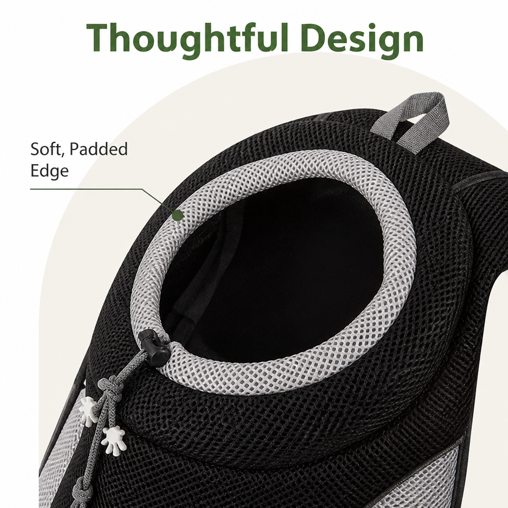 DogBedHouse Breathable Mesh & Ergonomic Padded Dog Carrier Backpack (Removable Base)