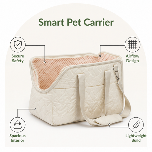 DogBedHouse Breathable Mesh & Escape-Proof Pet Carrier Tote