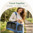DogBedHouse Breathable Mesh & Foldable Airline-Approved Travel Carrier