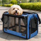 DogBedHouse Breathable Mesh & Foldable Airline-Approved Travel Carrier