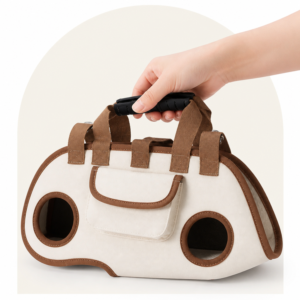 DogBedHouse Breathable Mesh & Internal Safety Leash Sling Backpack