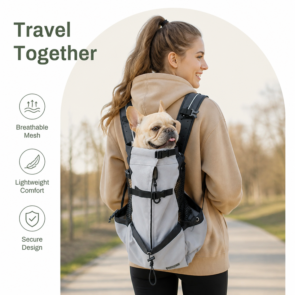 DogBedHouse Breathable Mesh & Lightweight Dog Backpack Carrier