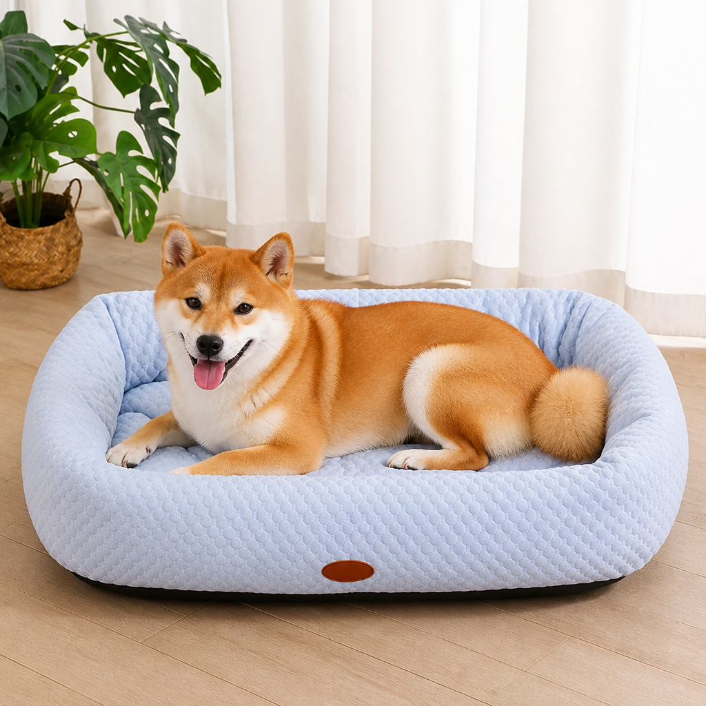 DogBedHouse Breathable Mesh & No-Power Cooling Dog Bed (Removable Cover)