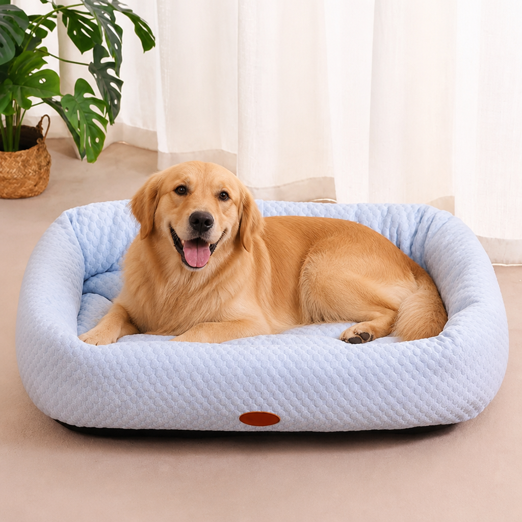 DogBedHouse Breathable Mesh & No-Power Cooling Dog Bed (Removable Cover)