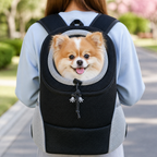 DogBedHouse Breathable Mesh & Padded Pet Backpack Carrier (Front/Back Convertible)