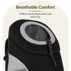 DogBedHouse Breathable Mesh & Padded Pet Backpack Carrier (Front/Back Convertible)