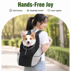 DogBedHouse Breathable Mesh & Padded Pet Backpack Carrier (Front/Back Convertible)