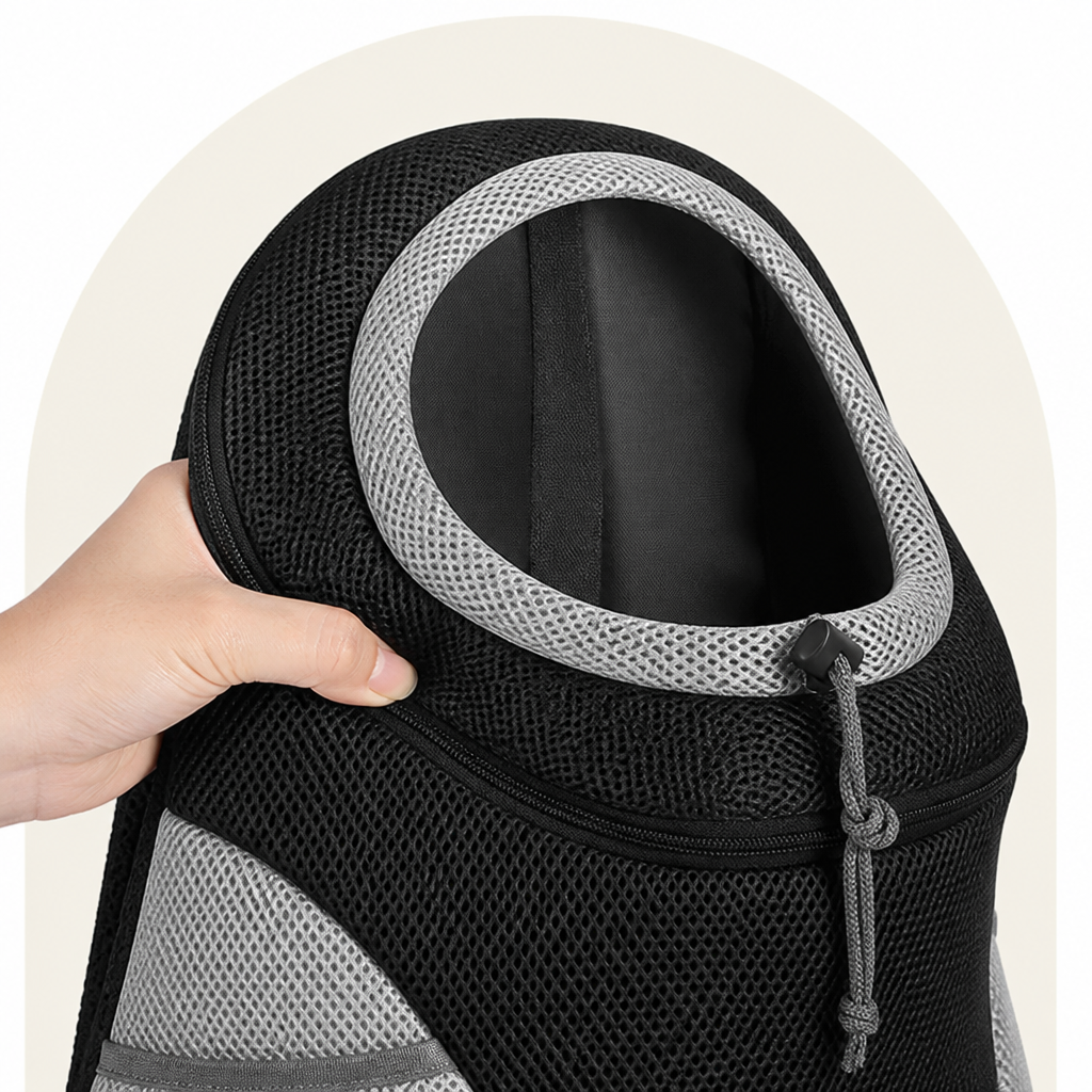 DogBedHouse Breathable Mesh & Padded Pet Backpack Carrier (Front/Back Convertible)