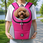 DogBedHouse Breathable Mesh & Padded Pet Backpack Carrier (Front/Back Convertible)