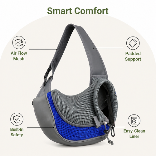 DogBedHouse Breathable Mesh & Padded Straps Pet Carrier Backpack (Removable Fleece)