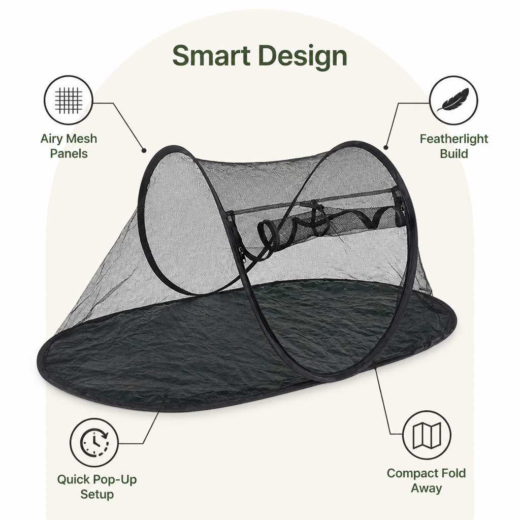 DogBedHouse Breathable Mesh Pop-Up Pet Tent
