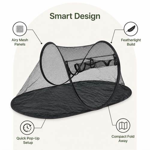 DogBedHouse Breathable Mesh Pop-Up Pet Tent