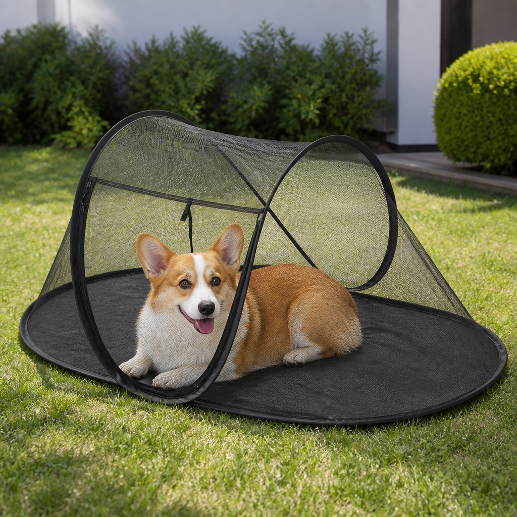 DogBedHouse Breathable Mesh Pop-Up Pet Tent