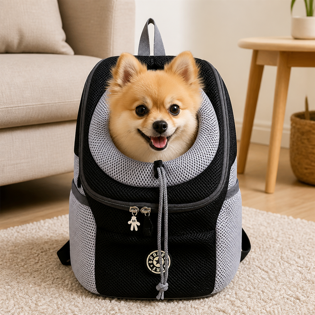 DogBedHouse Breathable Mesh & Reflective Backpack Carrier (Removable Pad)