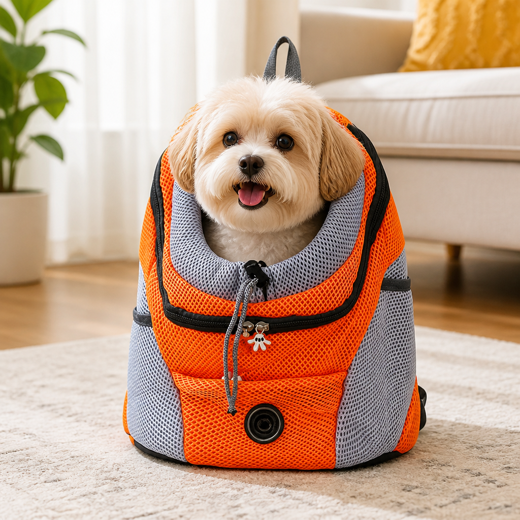 DogBedHouse Breathable Mesh & Reflective Backpack Carrier (Removable Pad)