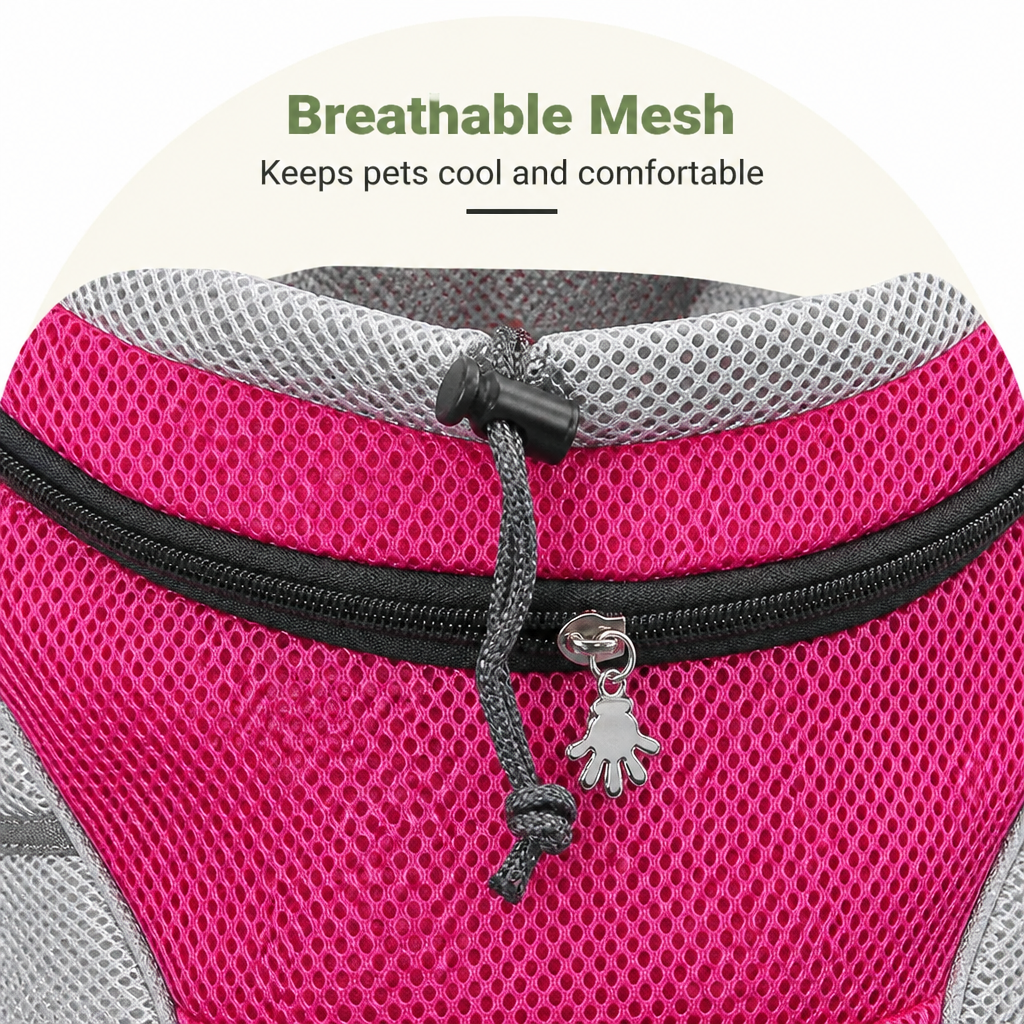 DogBedHouse Breathable Mesh & Reflective Backpack Carrier (Removable Pad)