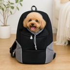 DogBedHouse Breathable Mesh & Security Zipper Backpack Carrier (Front-Opening)