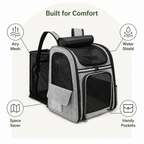 DogBedHouse Breathable Mesh & Water-Repellent Pet Backpack Carrier (Collapsible)