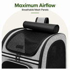 DogBedHouse Breathable Mesh & Water-Repellent Pet Backpack Carrier (Collapsible)