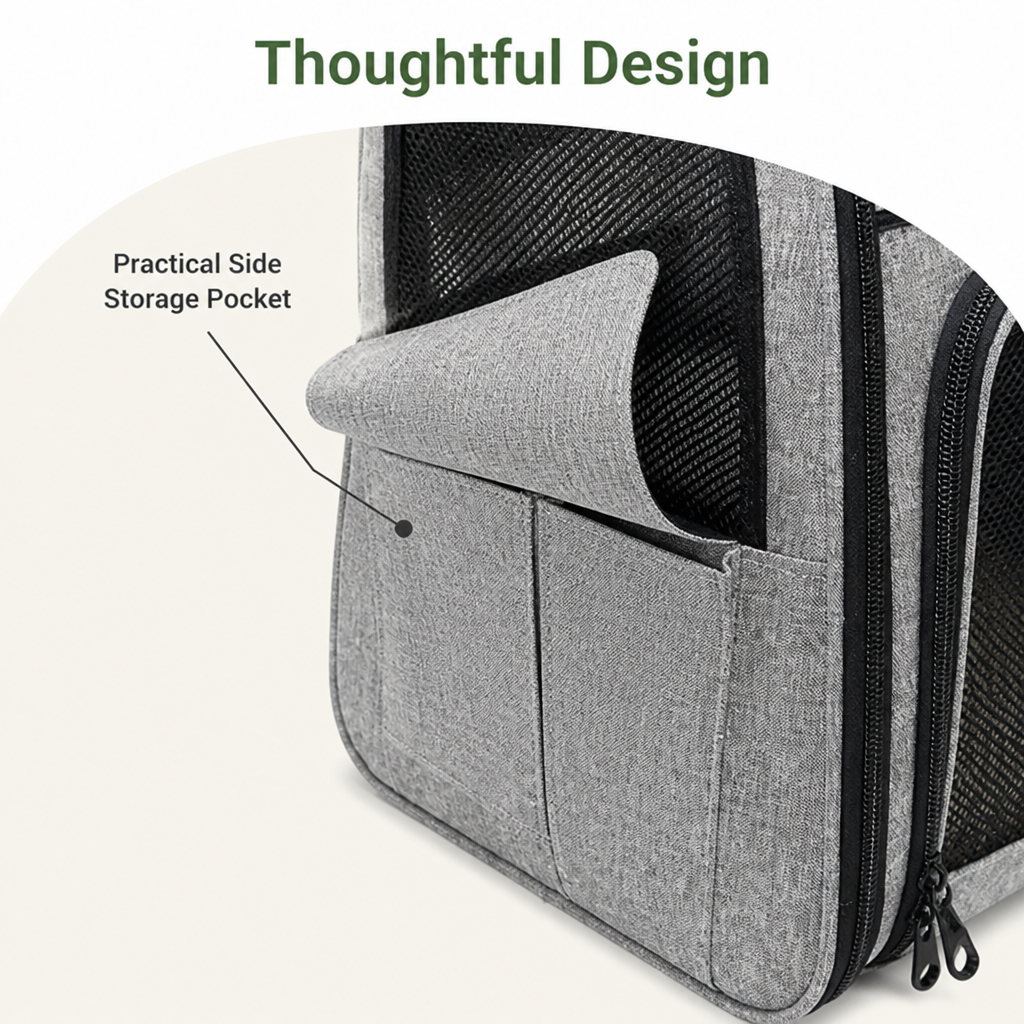 DogBedHouse Breathable Mesh & Water-Repellent Pet Backpack Carrier (Collapsible)
