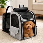 DogBedHouse Breathable Mesh & Water-Repellent Pet Backpack Carrier (Collapsible)