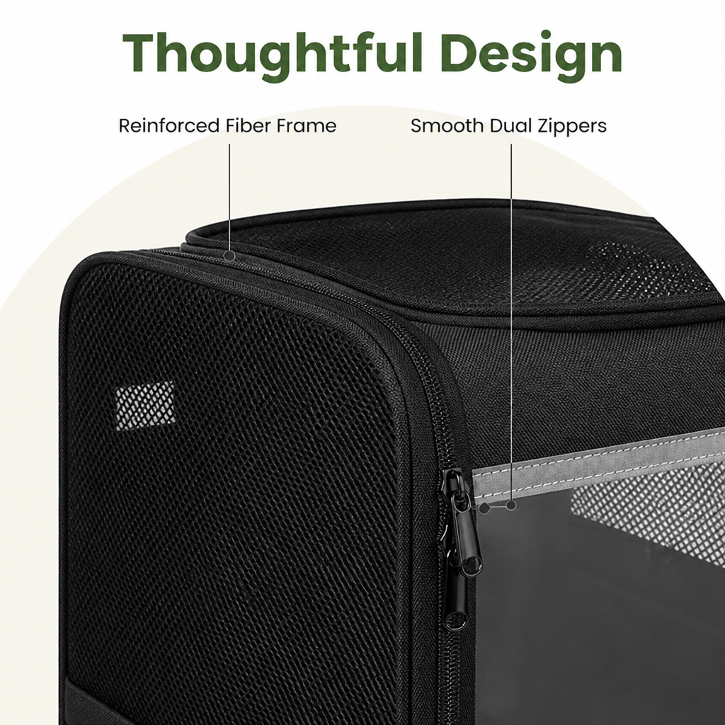 DogBedHouse Breathable Mesh & Water-Resistant Pet Backpack