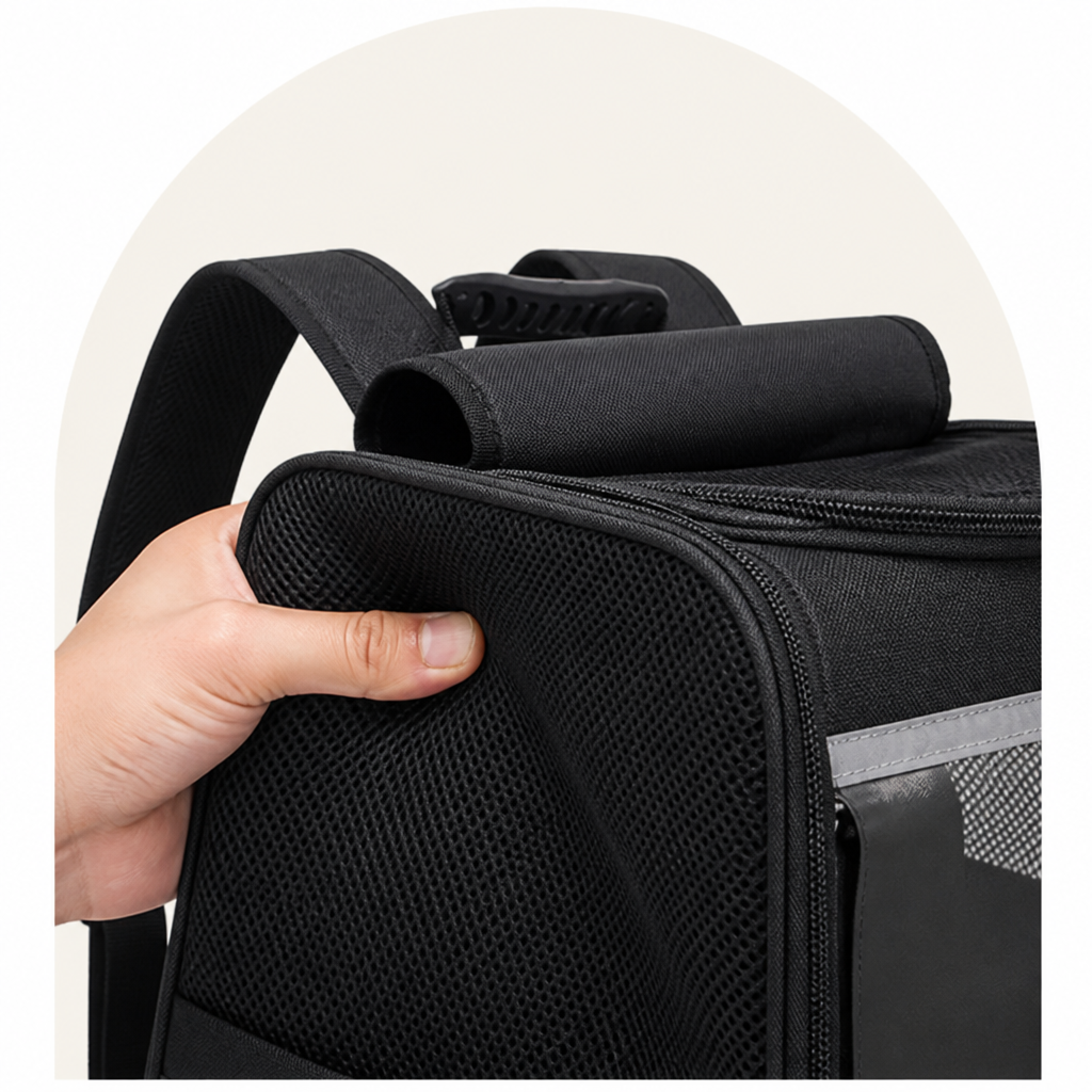 DogBedHouse Breathable Mesh & Water-Resistant Pet Backpack