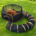 DogBedHouse Breathable Mesh & Waterproof Cat Playpen (Pop-Up Tent & Tunnel)