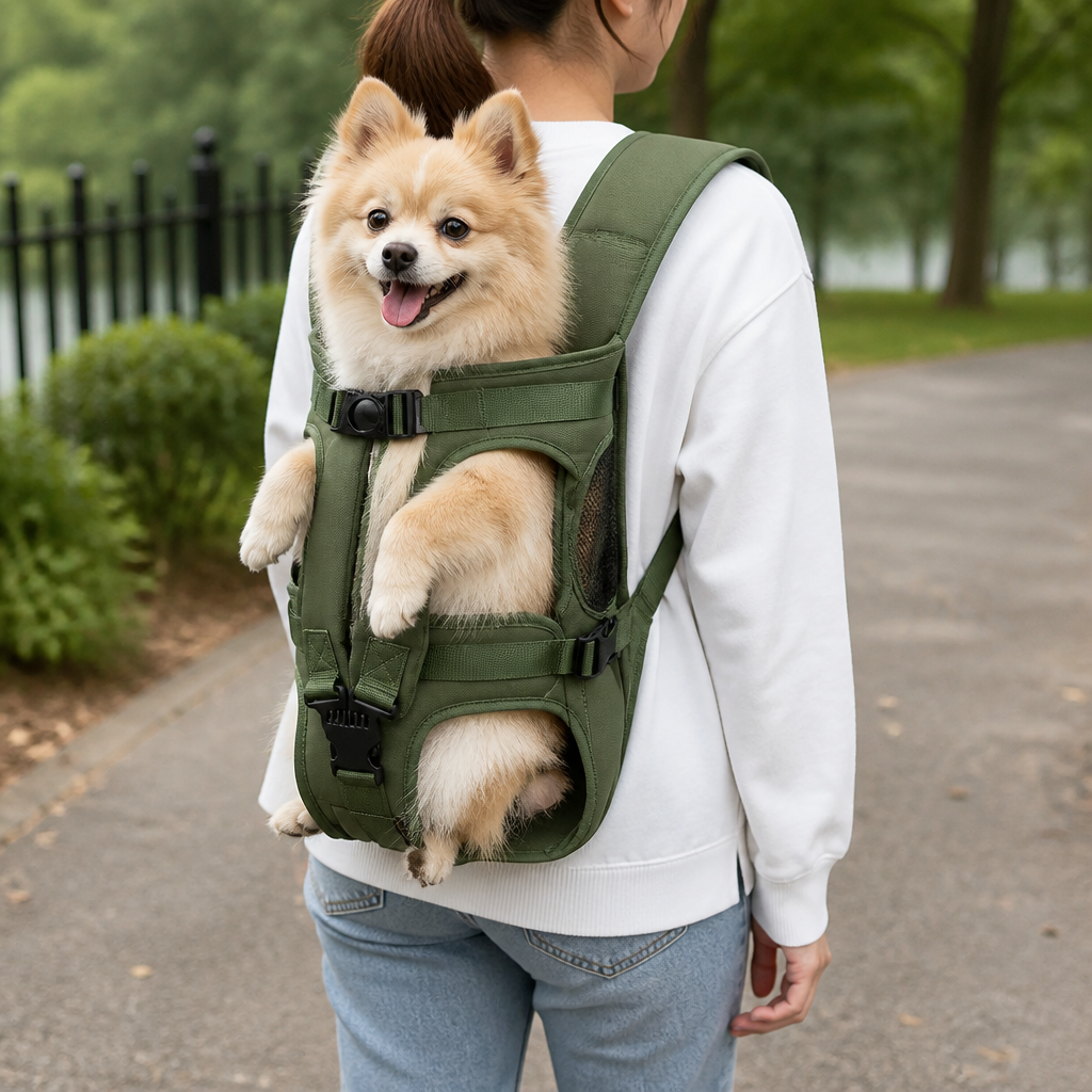 DogBedHouse Breathable Oxford & Adjustable Straps Carrier Backpack