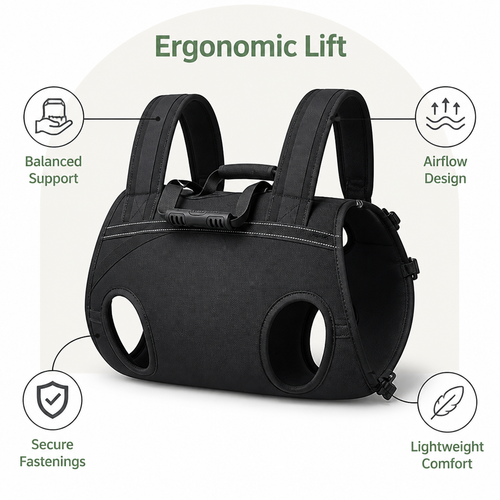 DogBedHouse Breathable Oxford Cloth & Padded Straps Dog Carrier Backpack