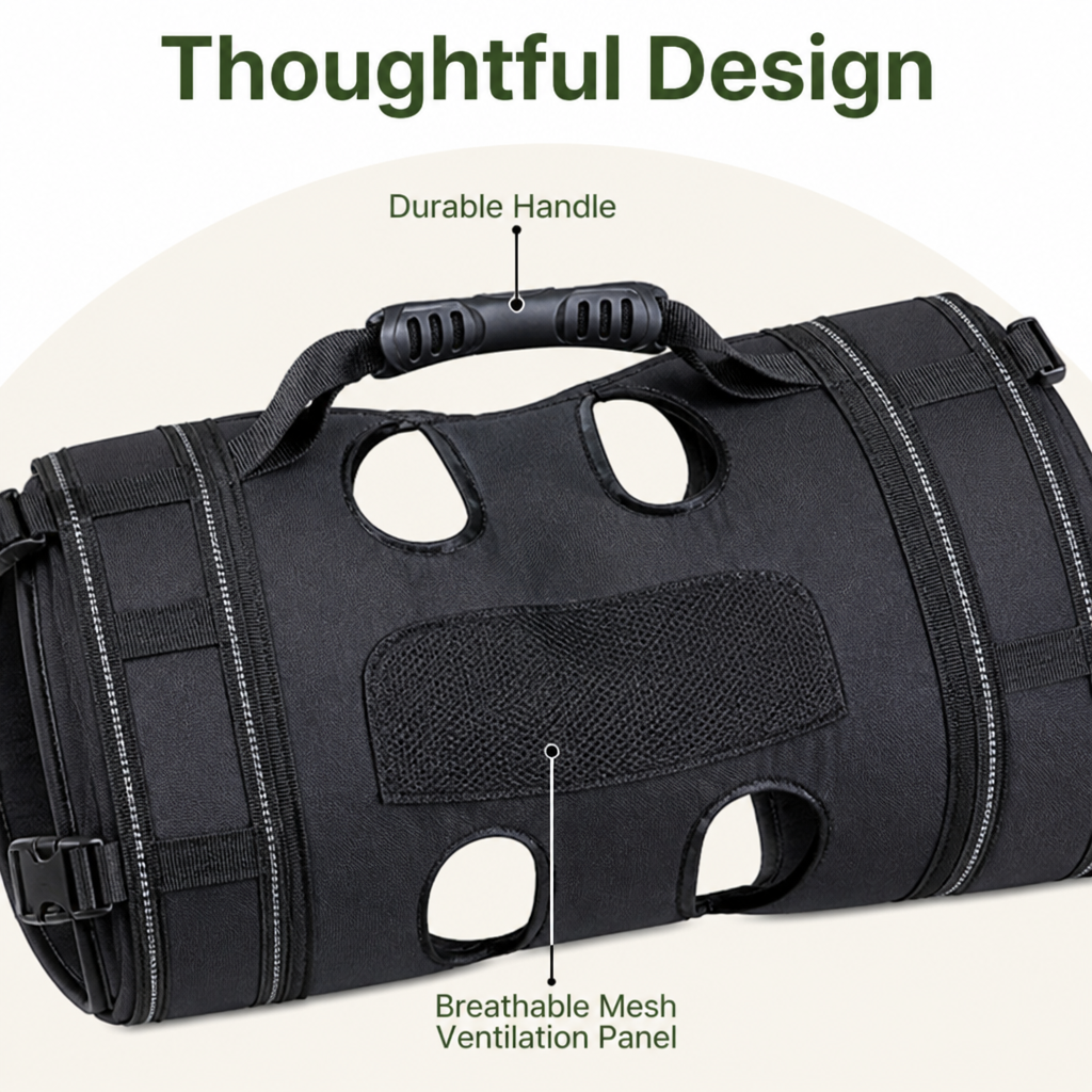 DogBedHouse Breathable Oxford Cloth & Padded Straps Dog Carrier Backpack