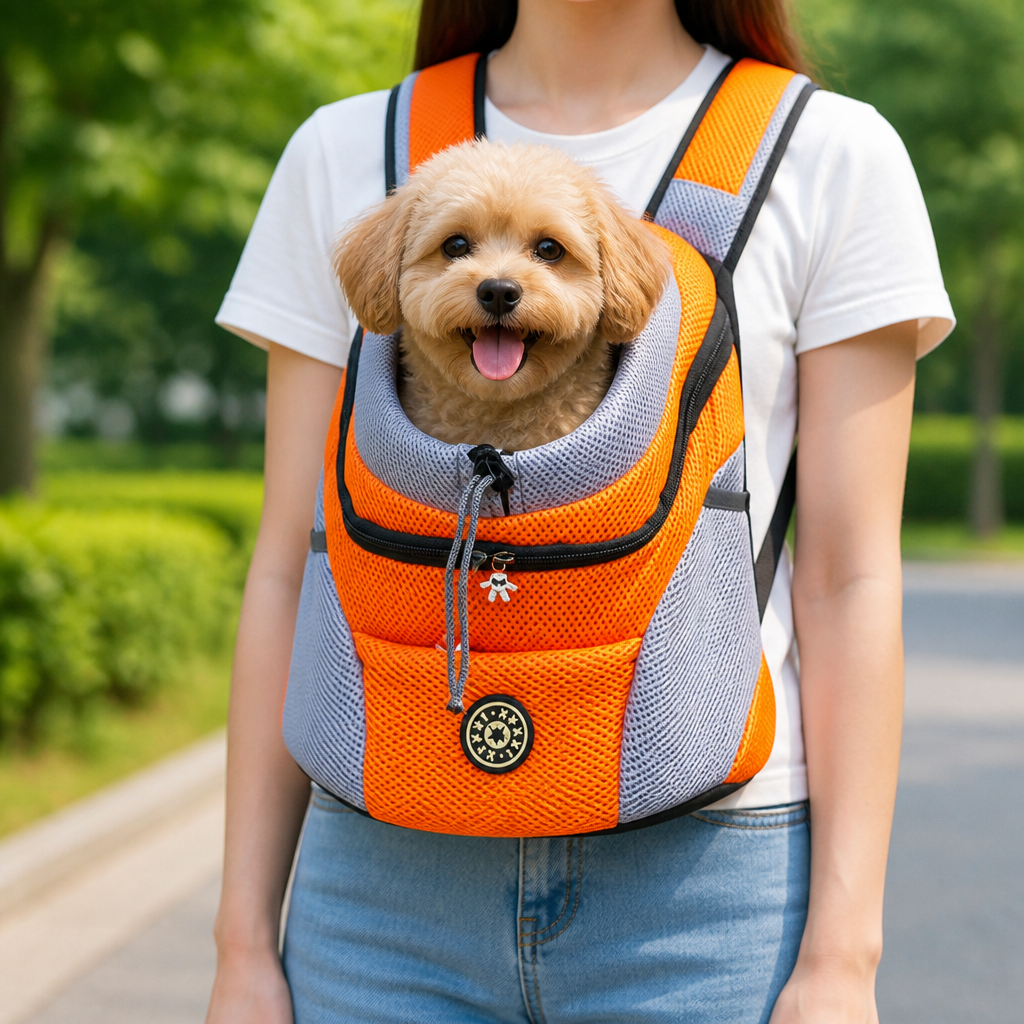 DogBedHouse Breathable Padded Hands-Free Backpack Carrier