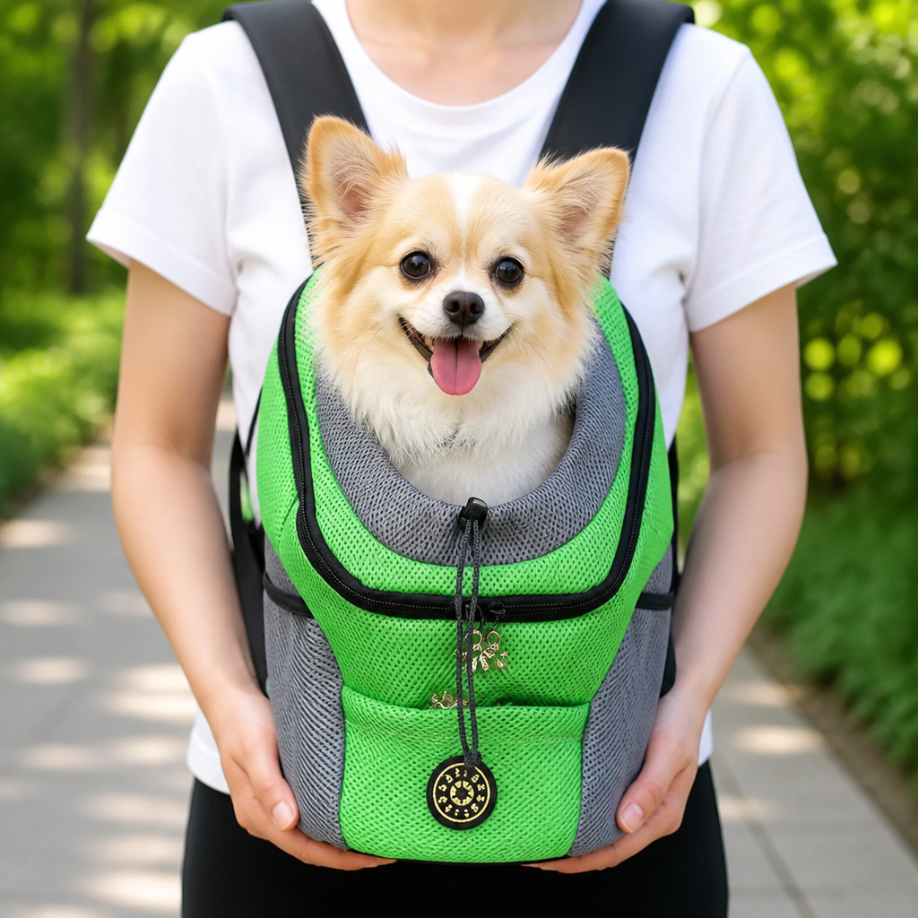 DogBedHouse Breathable Padded Hands-Free Backpack Carrier