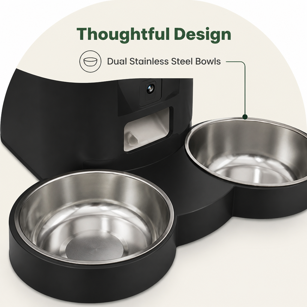DogBedHouse Built-In Camera & Portion-Control Automatic Feeder (4L)